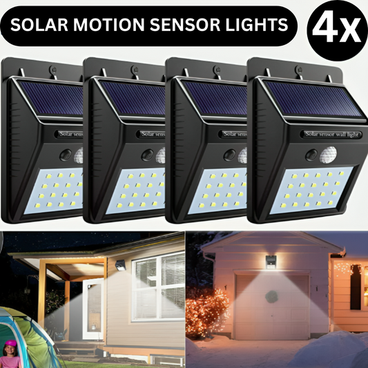 🇦🇺 Pack Of 4. Solar Powered Motion Sensor Lights (For Outdoors / Garden / Security)