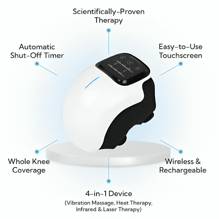 Dr. Knee Massager. The 4-In-1 Natural, Pain-Relief Massager.